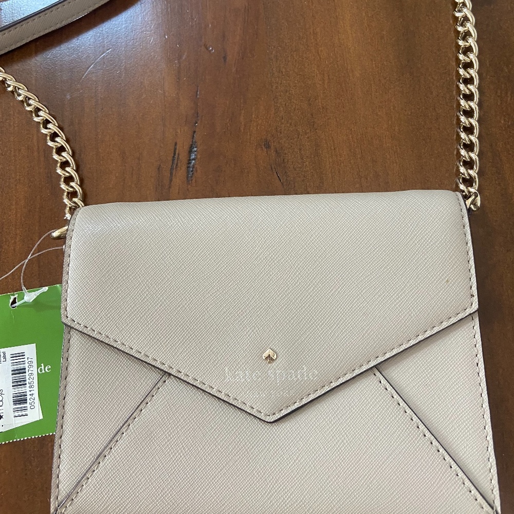 NEW Kate Spade Cedar Street Taupe Leather Cross Body Bag